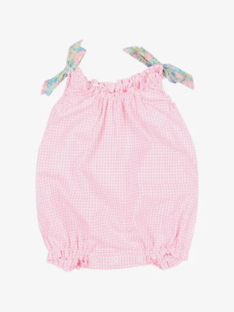 Pesciolino Rosso Kids ruffled gingham romper