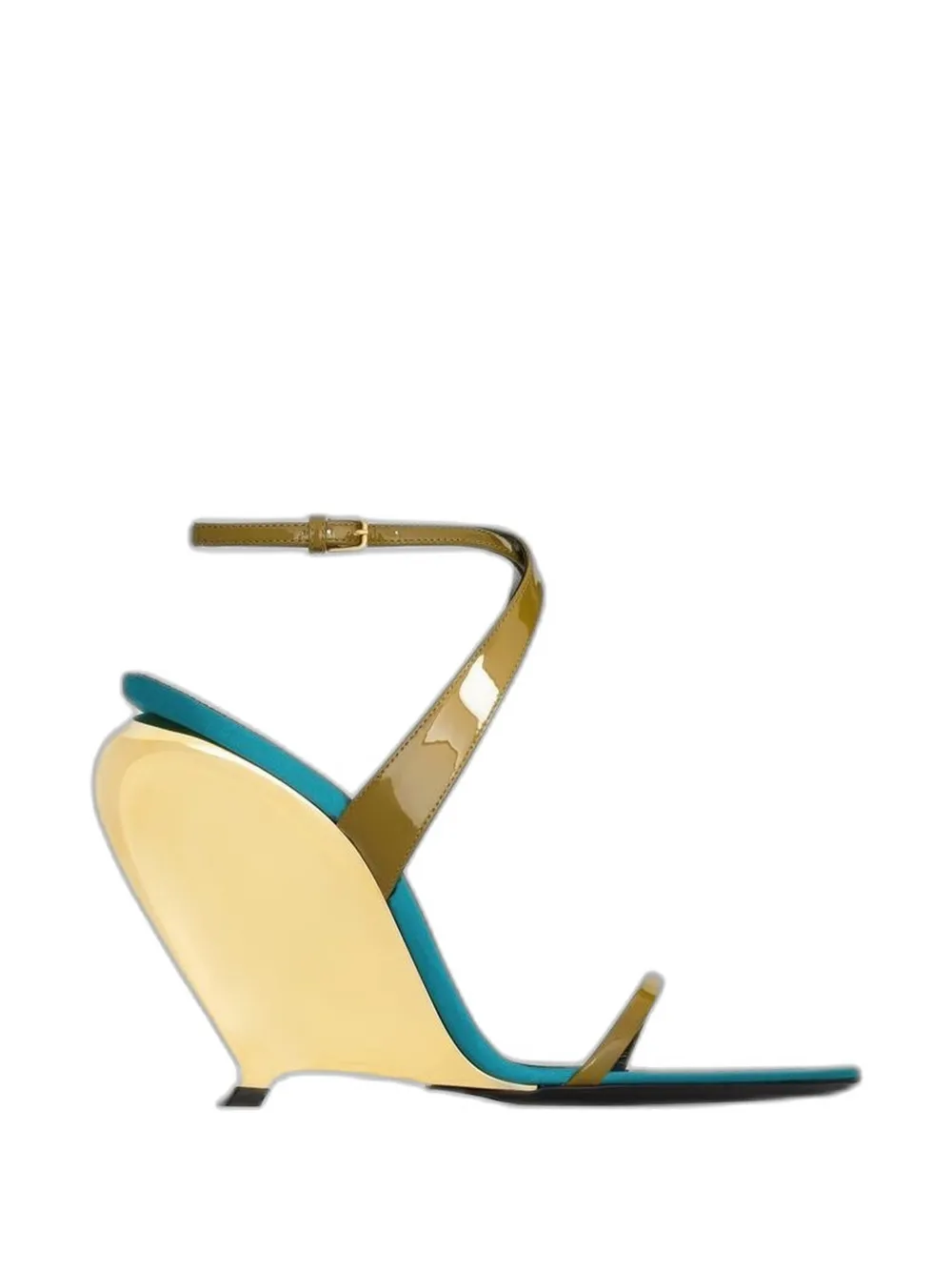 Saint Laurent Tallulah leather sandals Groen