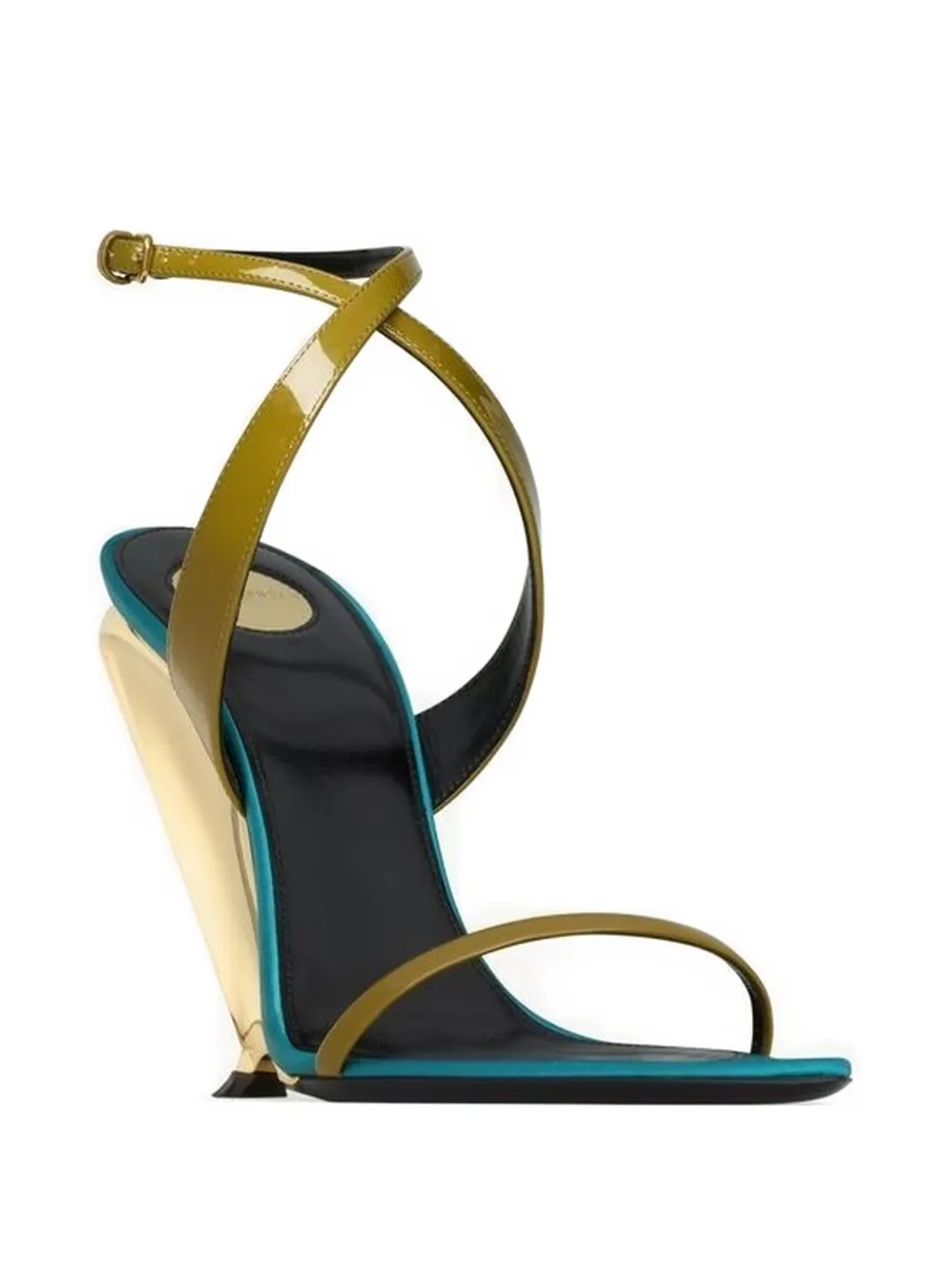 Saint Laurent Tallulah leather sandals Groen