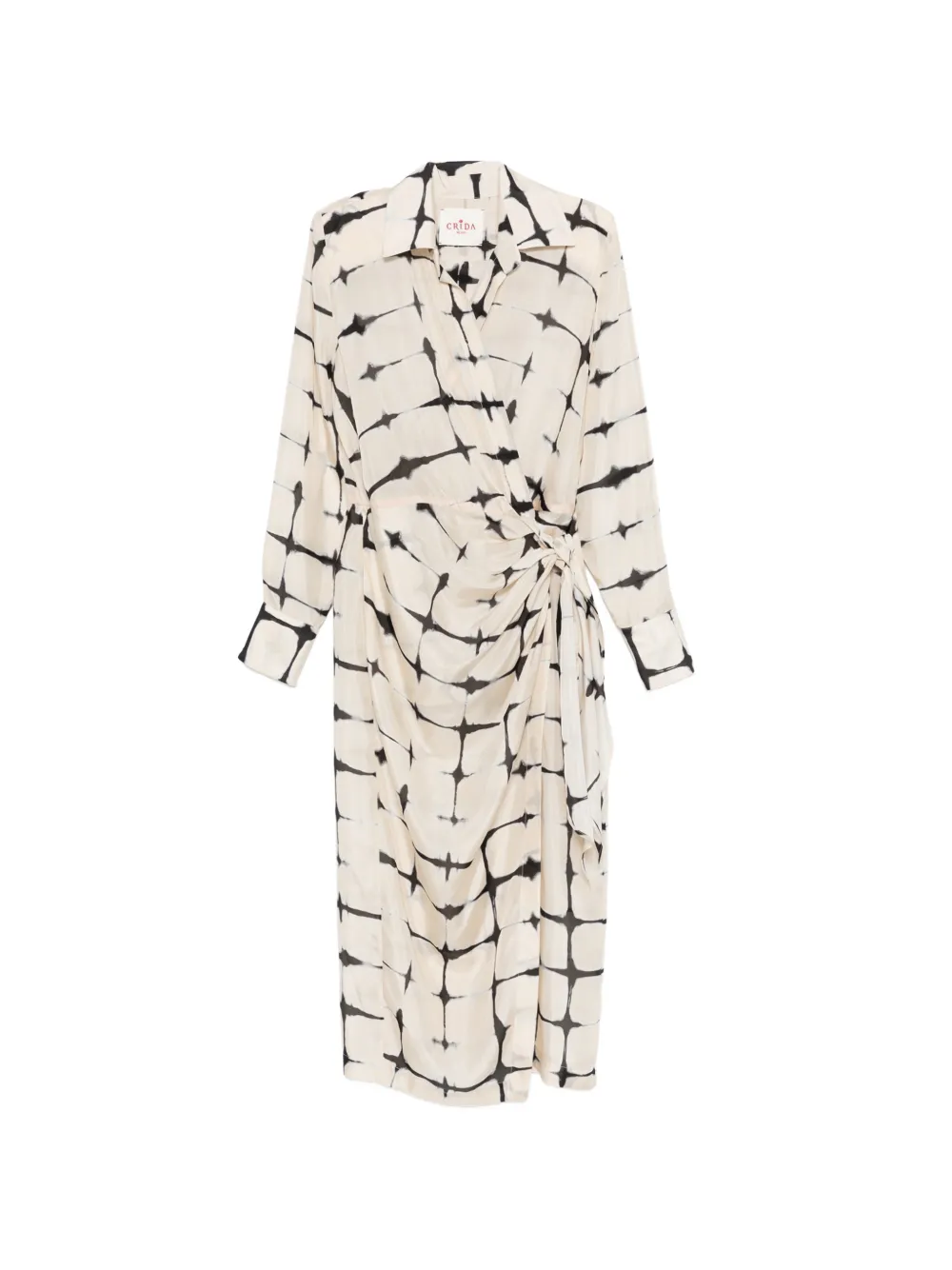 CRIDA Como tie-dye silk dress - Toni neutri