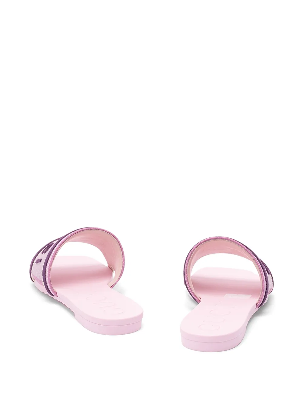 Gucci Slippers met logoband Roze