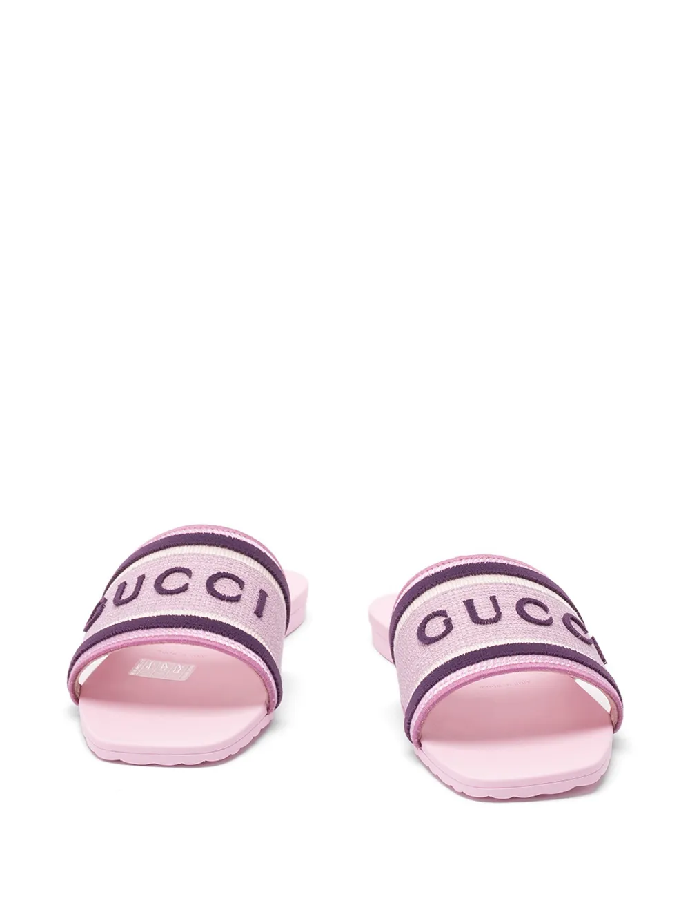Gucci Slippers met logoband Roze