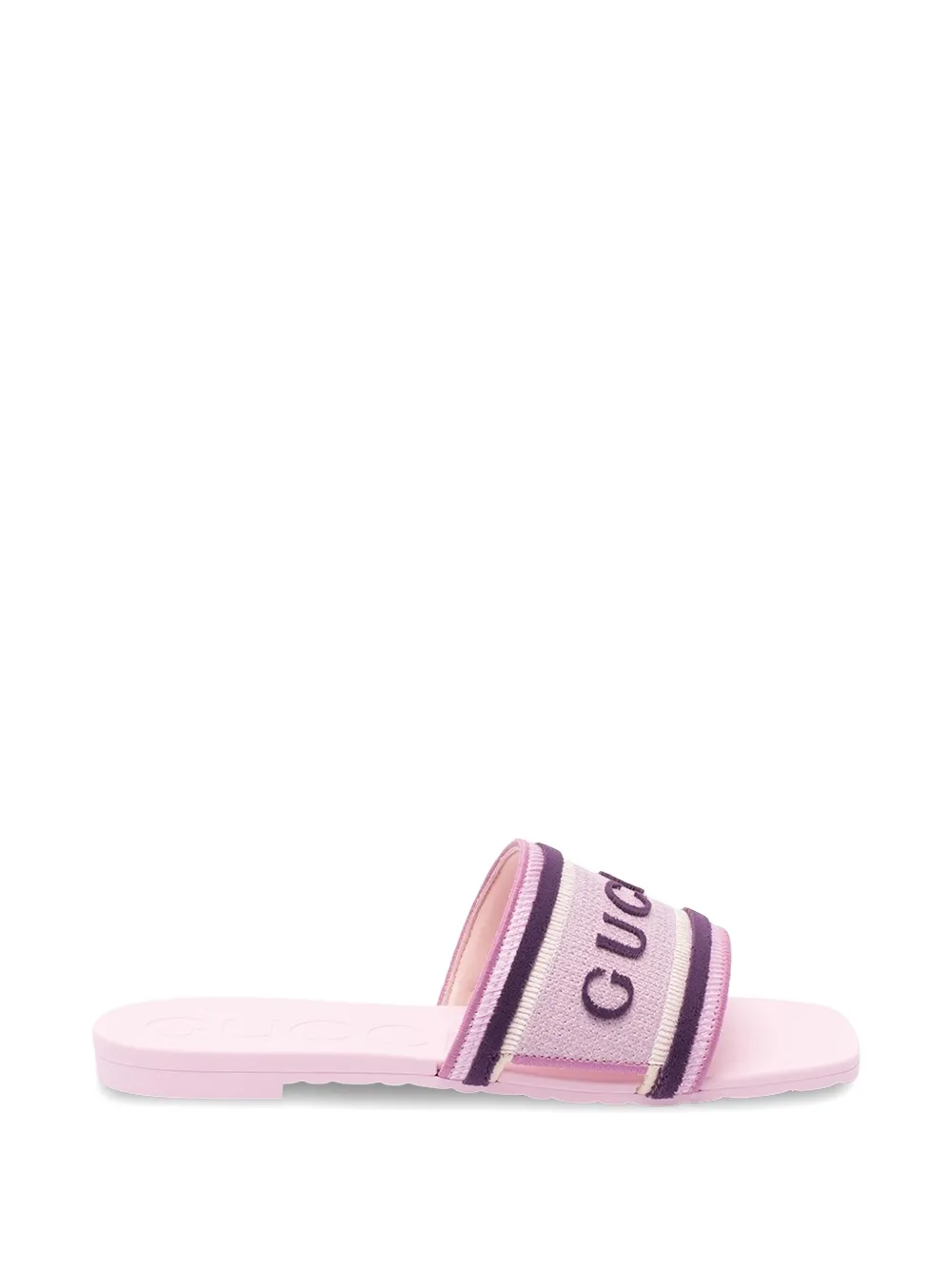 Gucci logo strap slippers - Rosa