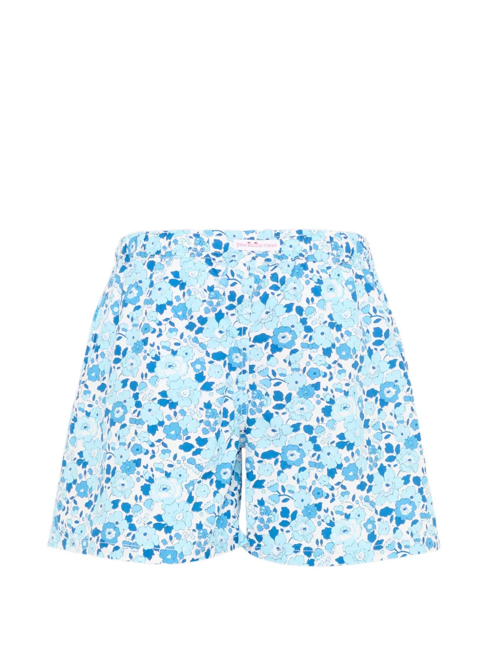 Pesciolino Rosso Kids Zwembroek met bloemenprint Blauw