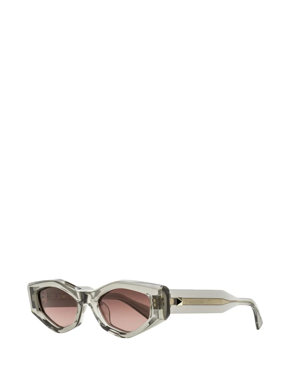  Valentino Garavani Eyewear V-tre Geometric Sunglasses - Grey 