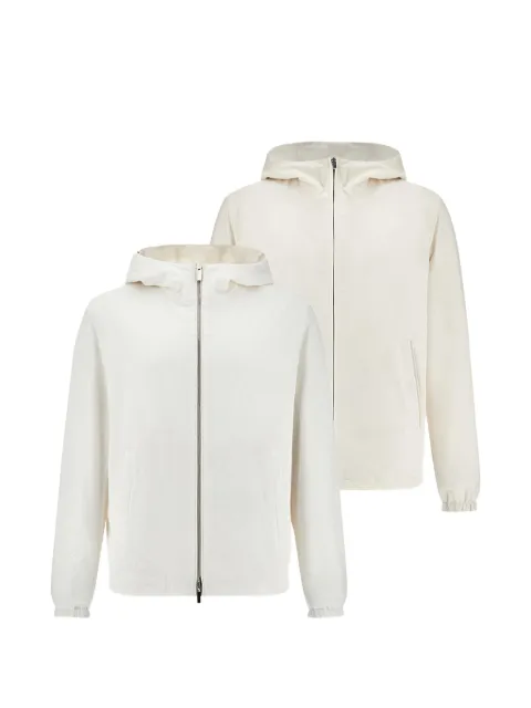 Paul & Shark reversible hooded linen windbreaker