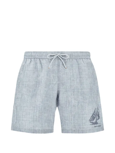 Paul & Shark sailboat-print swim shorts