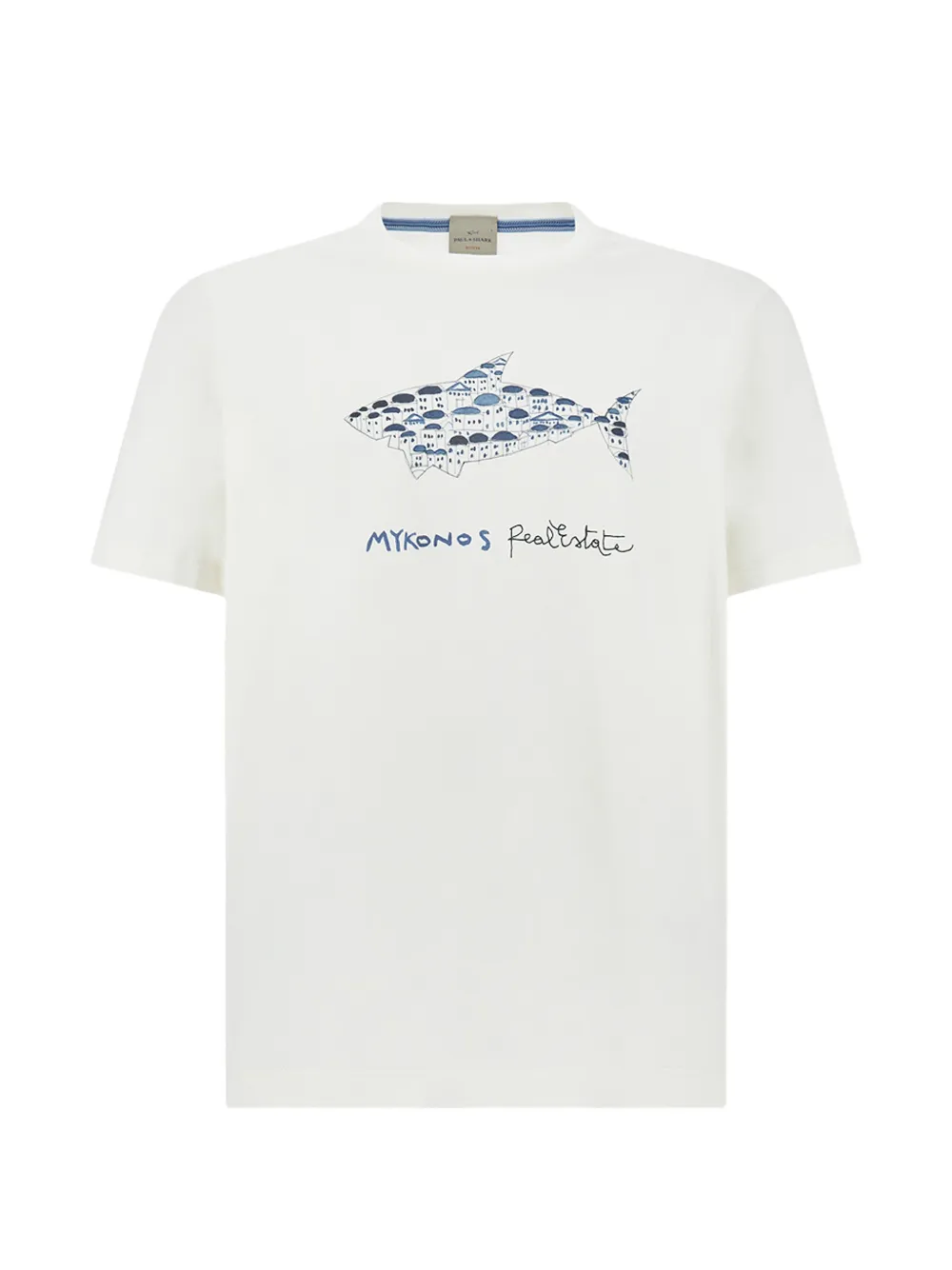 Paul & Shark Mikonos Real Estate print T-shirt - Bianco