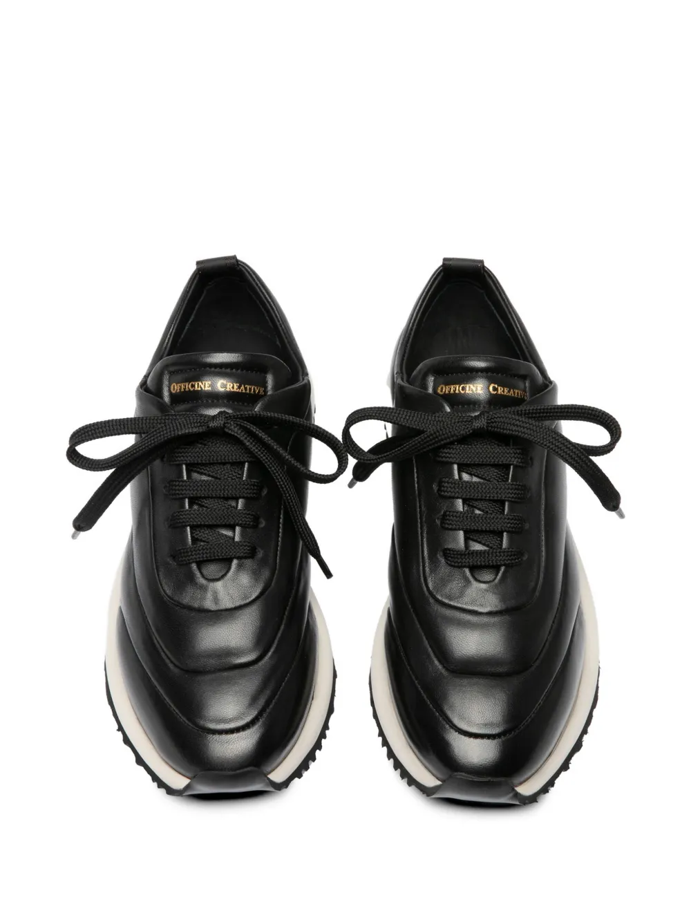 Officine Creative Solstice 101 leren sneakers Zwart