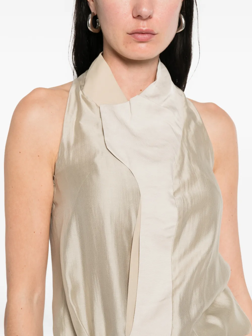ENTIRE STUDIOS Top met gestrikt bandje Beige