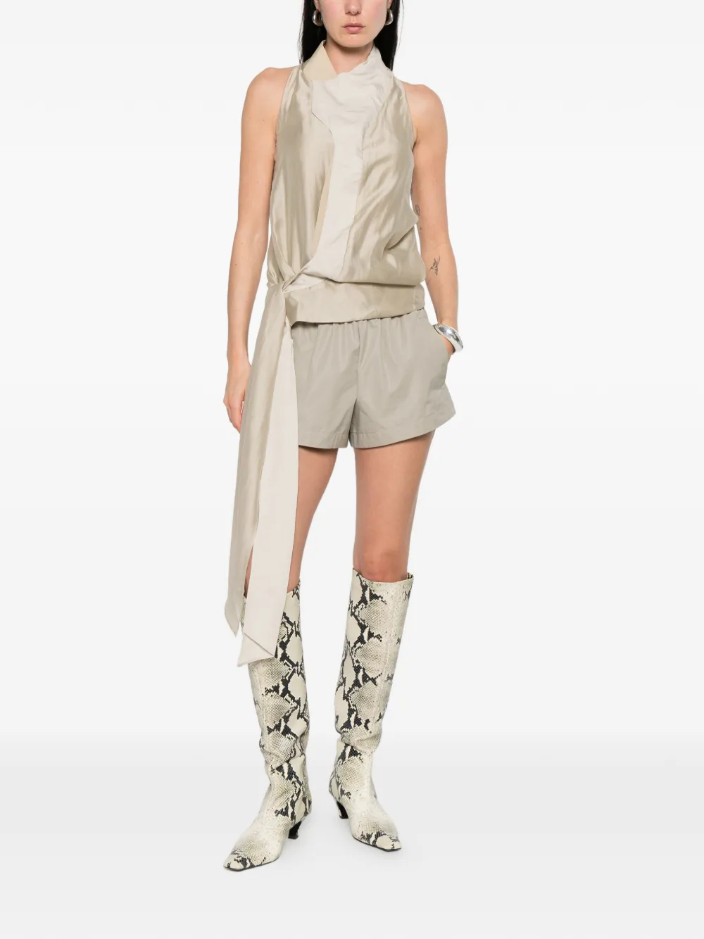  Entire Studios Tie-strap Top - Neutrals 