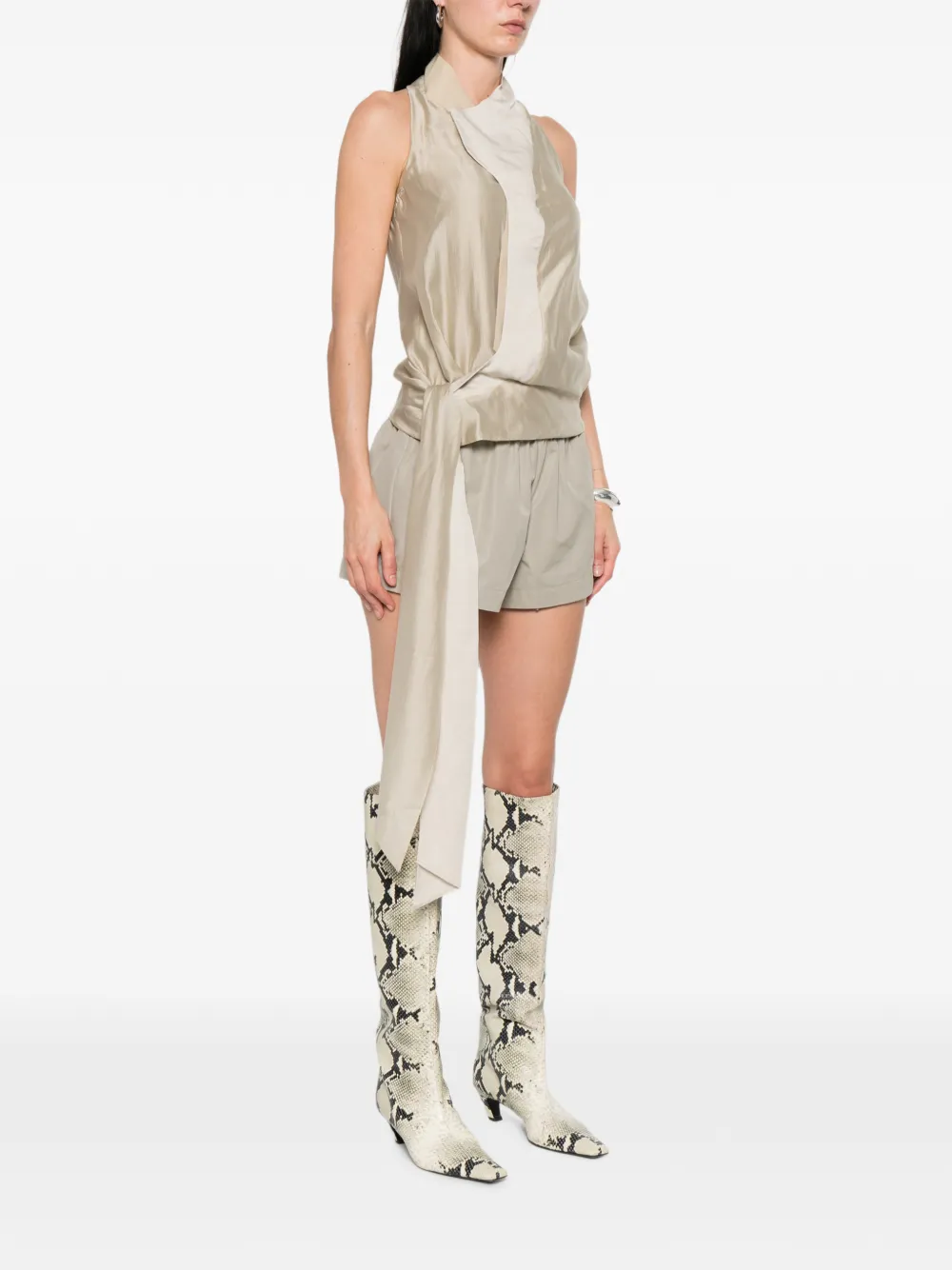  Entire Studios Tie-strap Top - Neutrals 