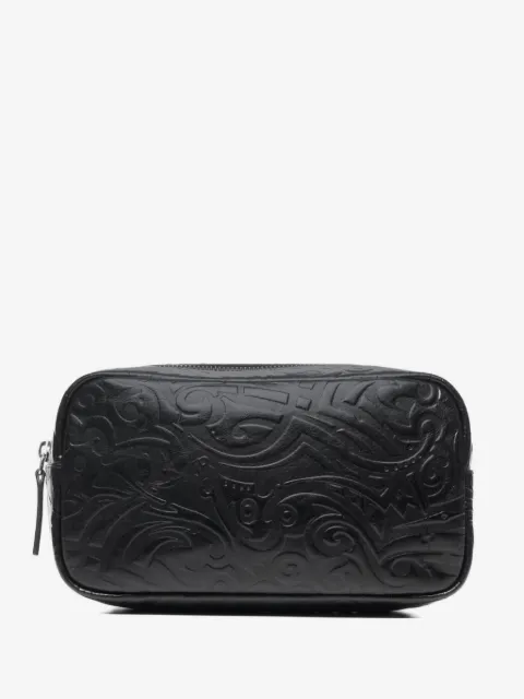 John Richmond embossed-pattern clutch bag