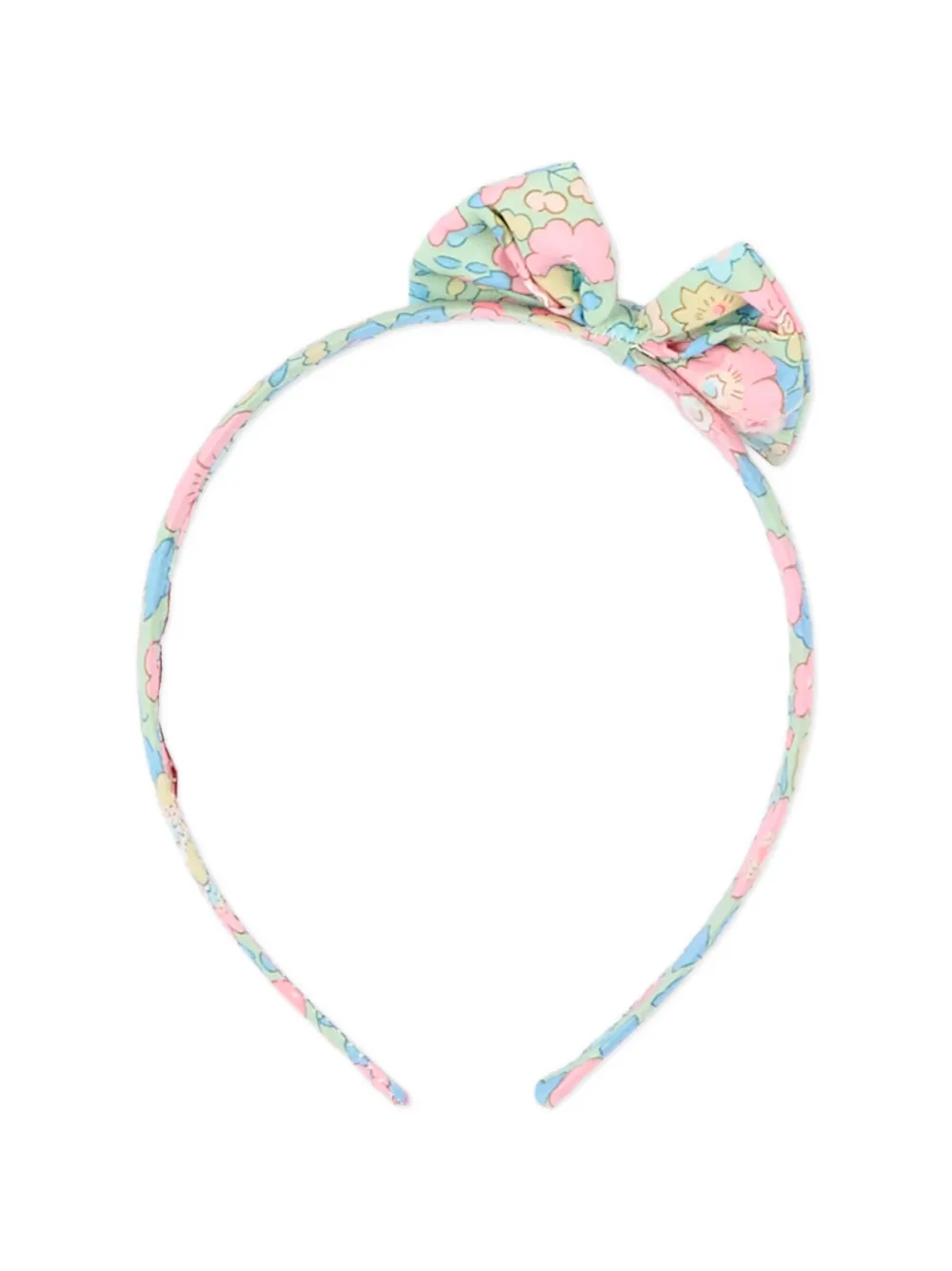 Pesciolino Rosso Kids bow floral head band - Verde