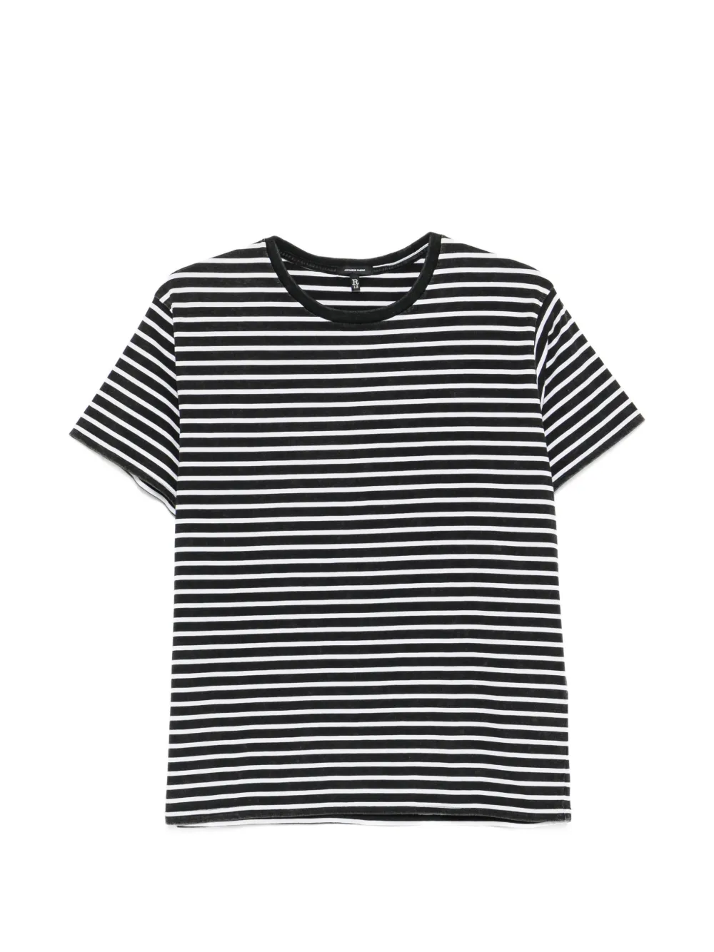 R13 striped T-shirt - Nero