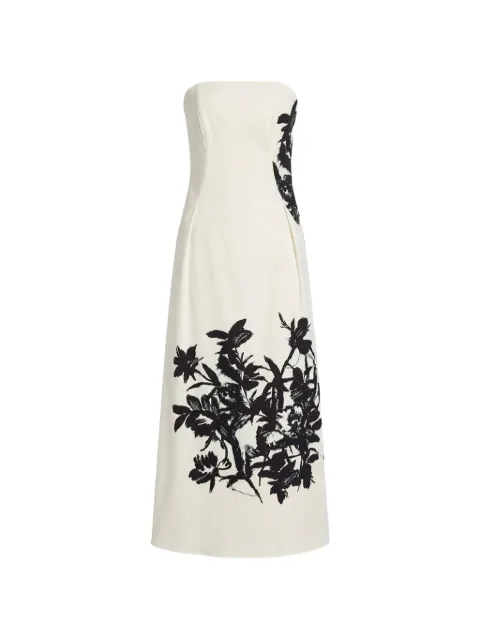 CRIDA floral-pattern strapless dress