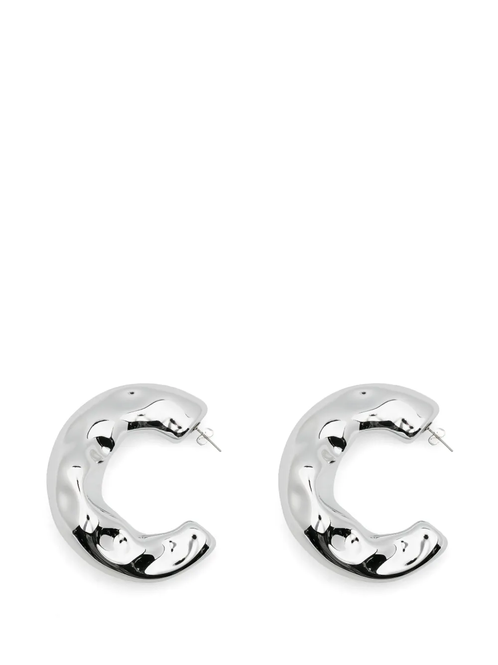 Essentiel Antwerp sculpted hoop earrings - Argento