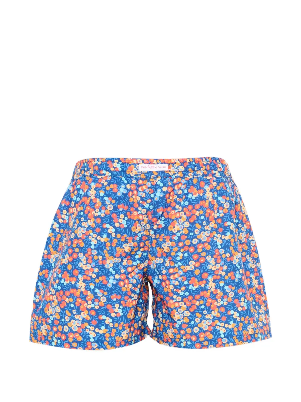 Pesciolino Rosso Kids Zwembroek met bloemenprint - Blauw