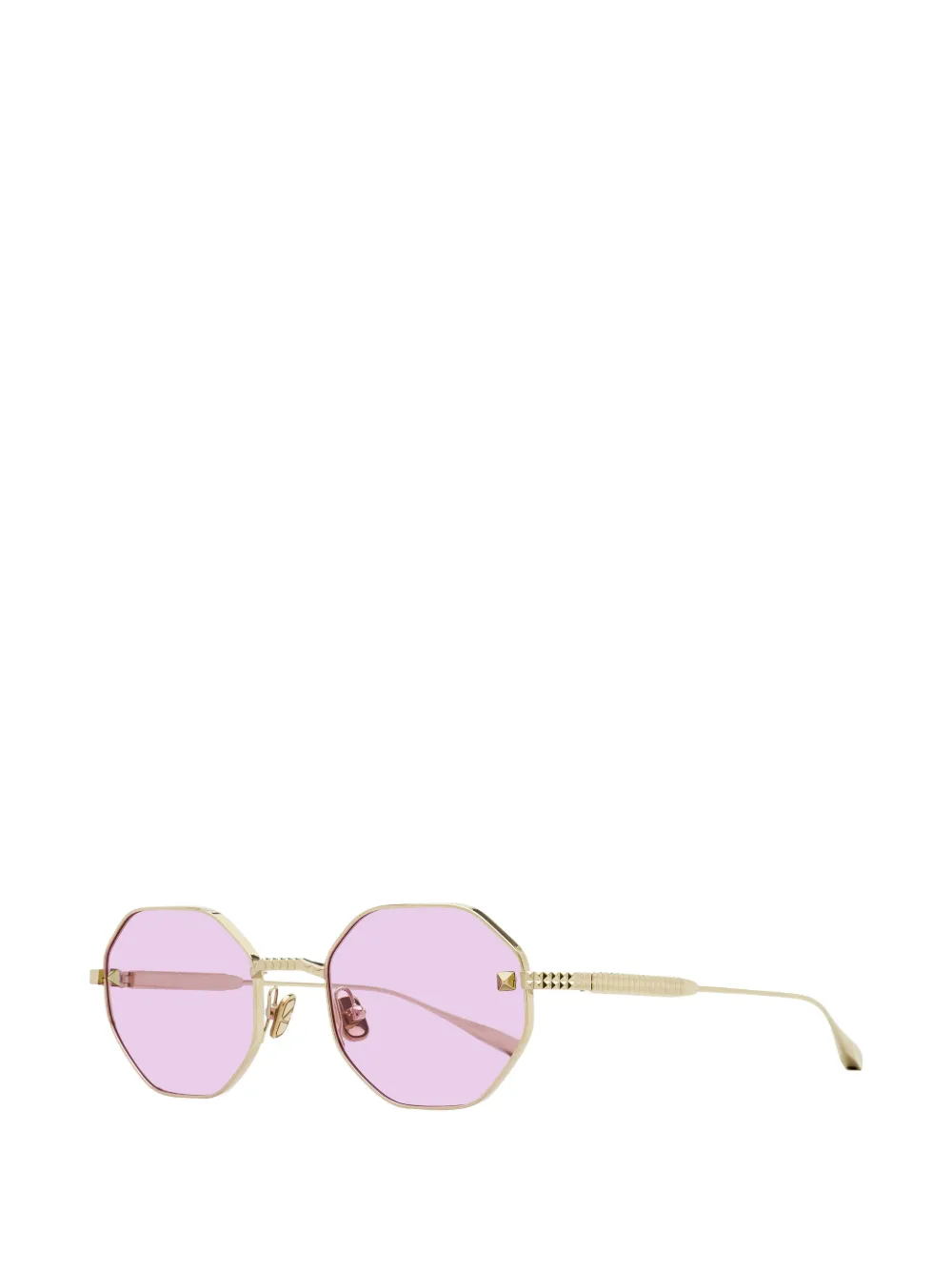 VALENTINO GARAVANI EYEWEAR Rockstud geometric sunglasses - Oro