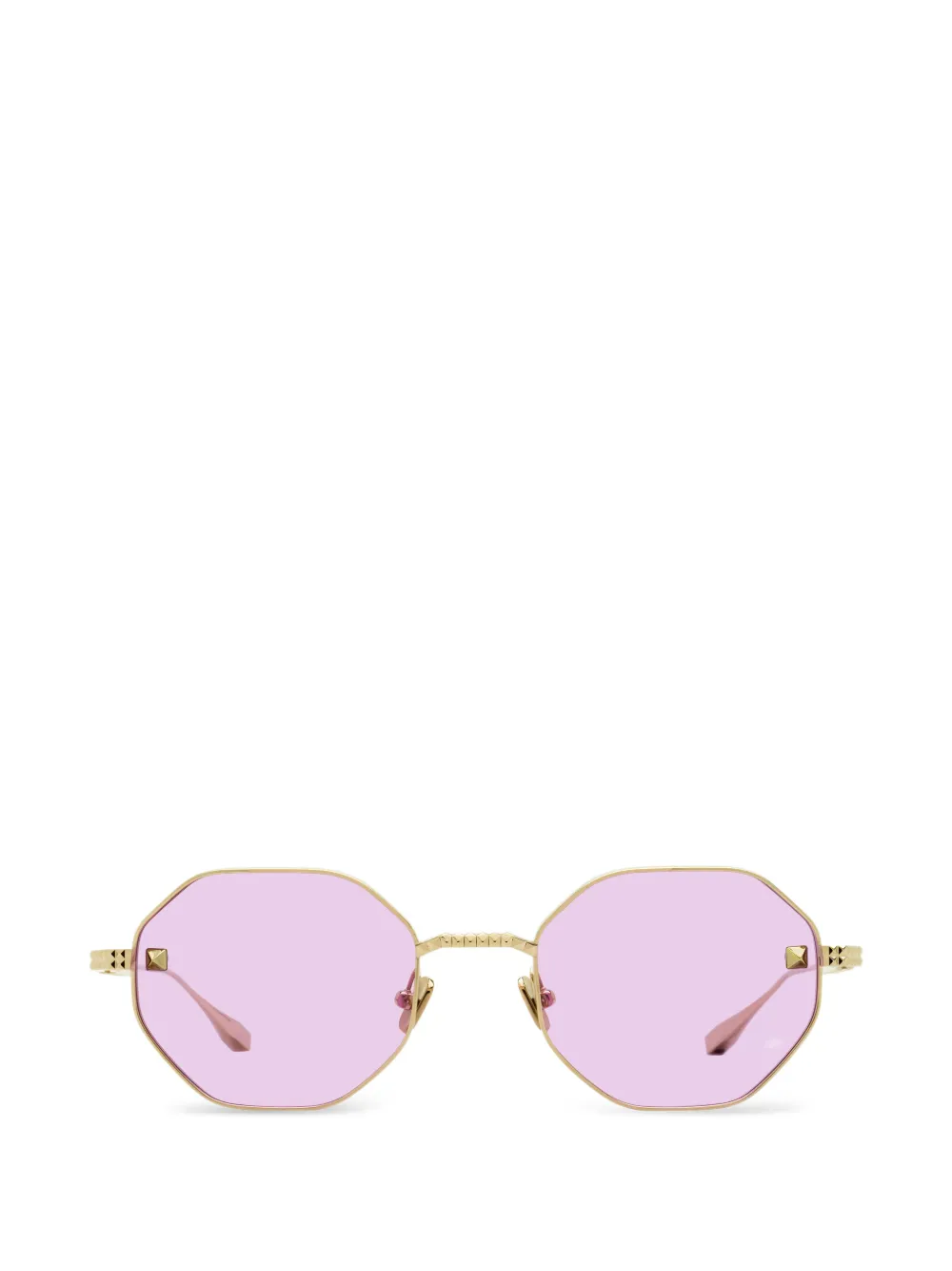 VALENTINO GARAVANI EYEWEAR Rockstud geometric sunglasses - Oro