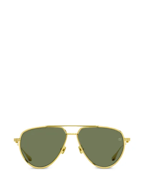 VALENTINO GARAVANI EYEWEAR V-Stud II double-bridge pyramid-stud sunglasses