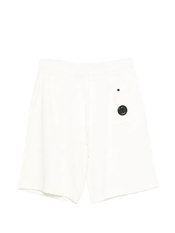 C.P. Company Logo Patch Shorts in White