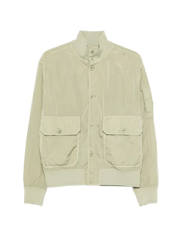 C.P. Company Chrome-r Button Bomber Jacket in Green