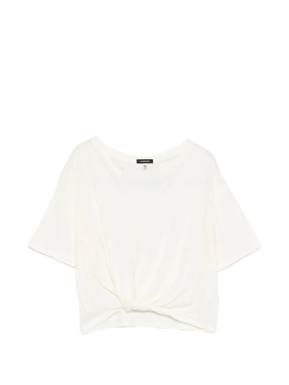 R13 knot V-neck T-shirt - Toni neutri