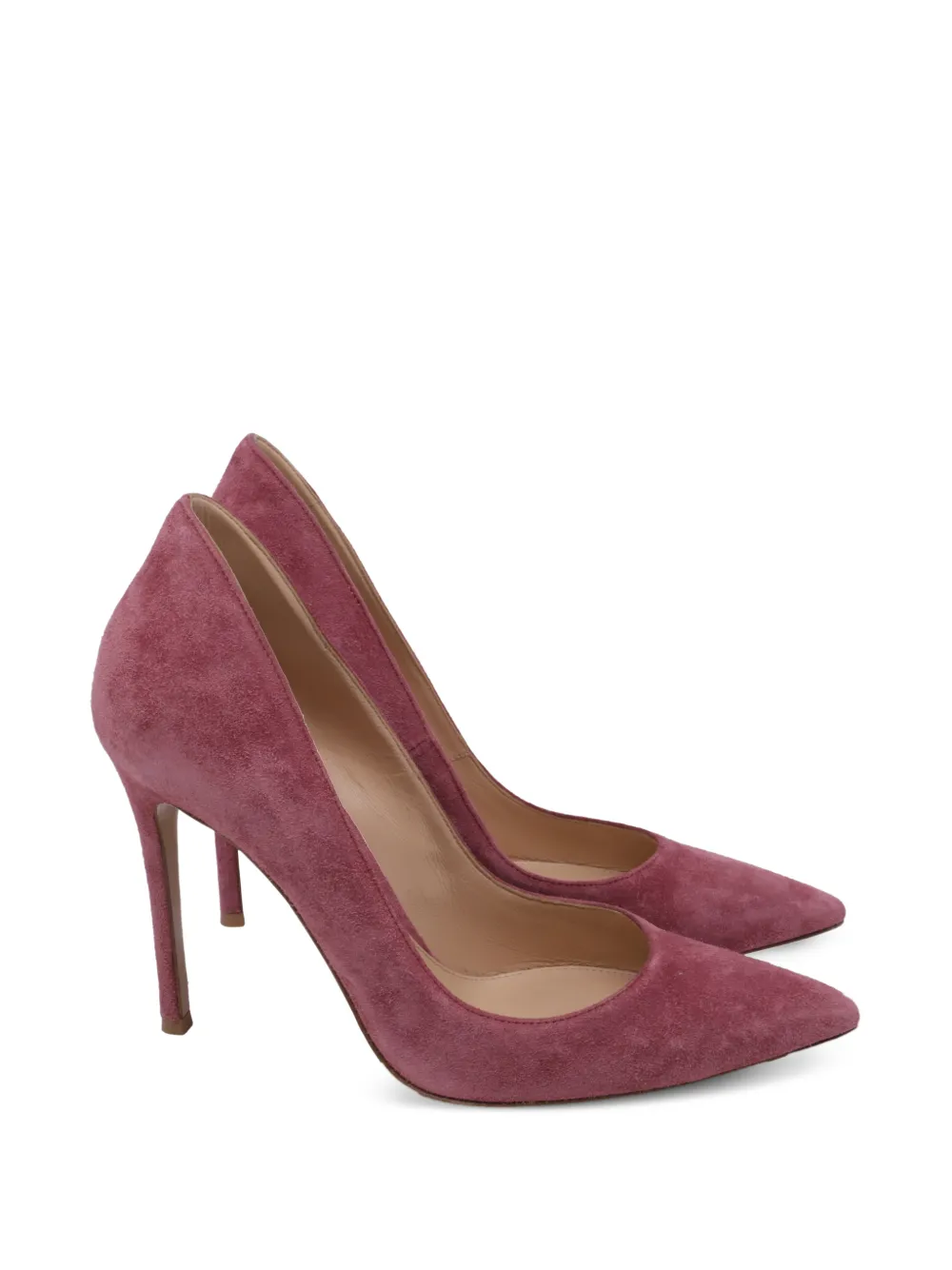 Gianvito Rossi pointed suede pumps - Rosa
