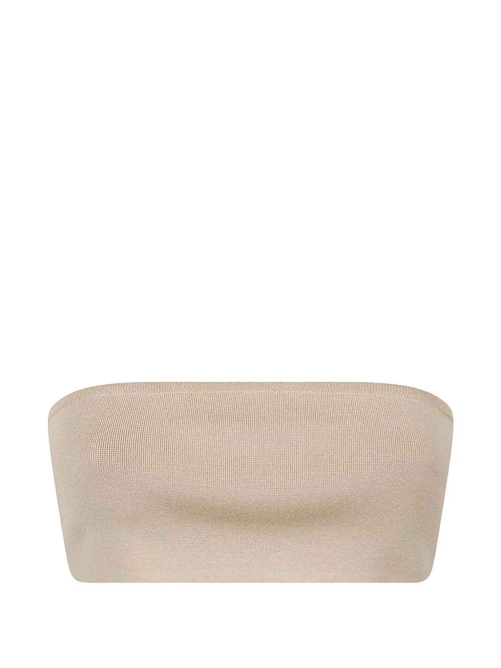 Max Mara fine-ribbed bandeau top - Neutrals
