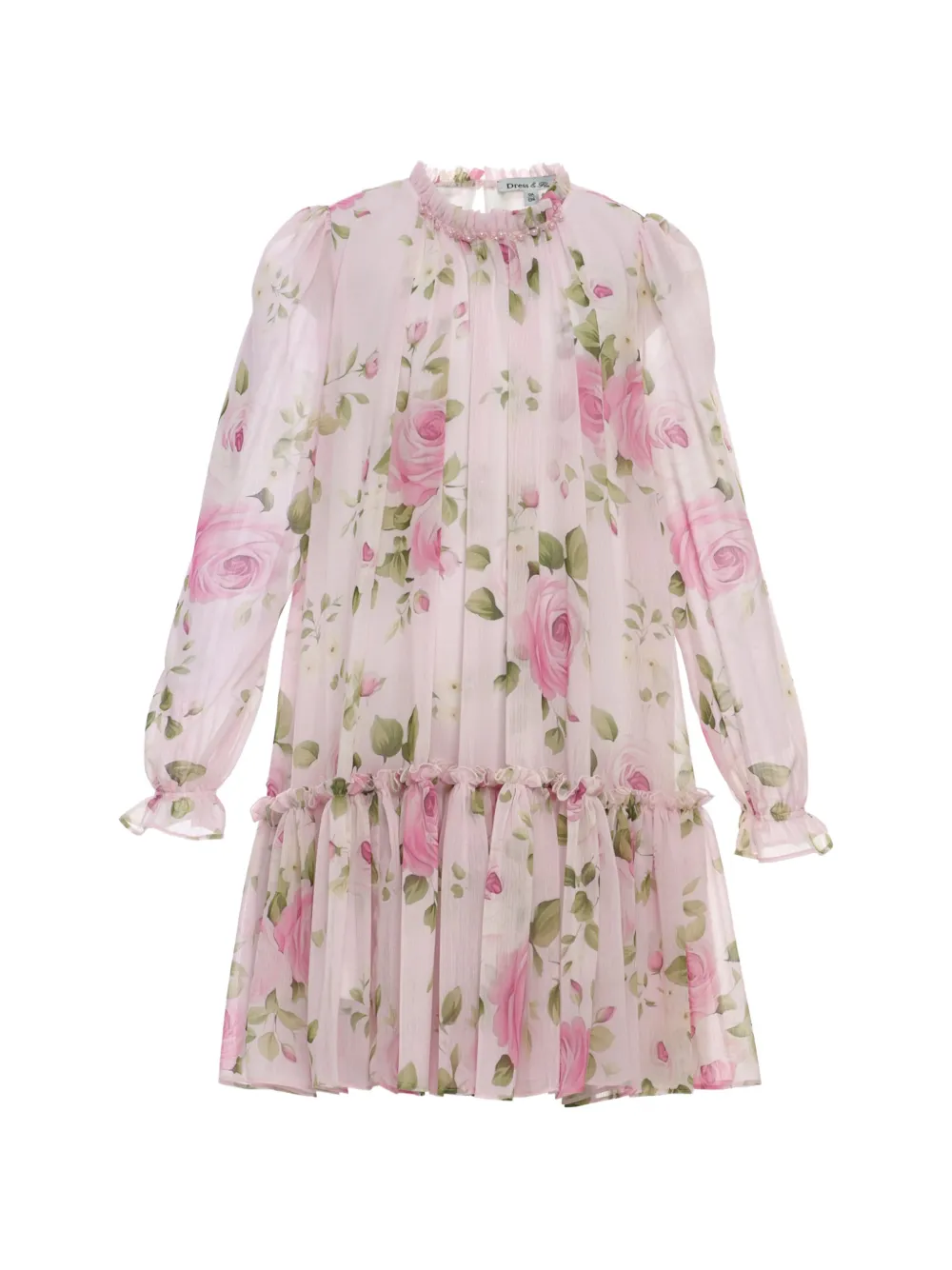 Dress & Fleur ruffled floral-print dress - Rosa