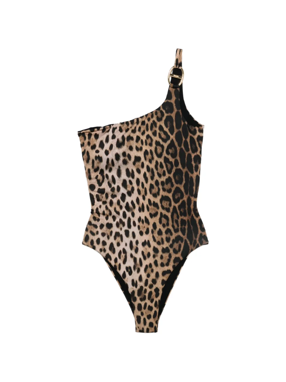 Moschino O-ring leopard-print swimsuit - Nude