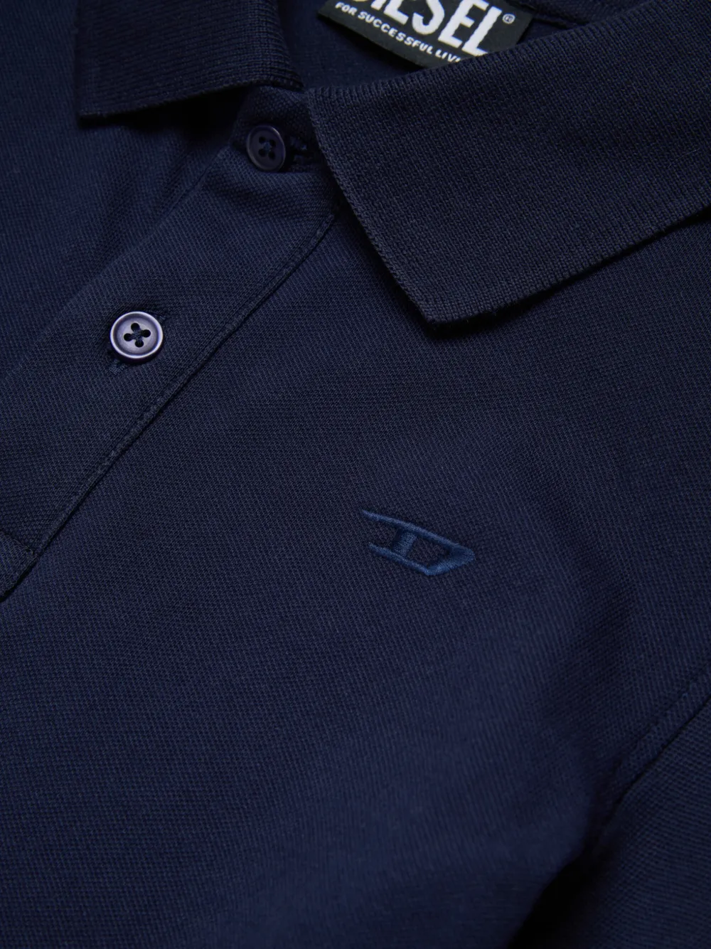 Diesel Kids Poloshirt met logo Blauw