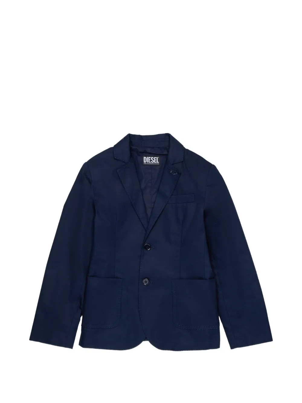 Diesel Kids logo patch pocket blazer - Blue