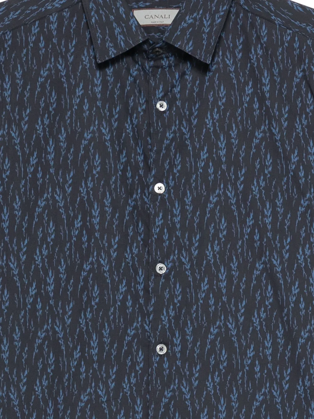 Canali Overhemd met patroon Blauw