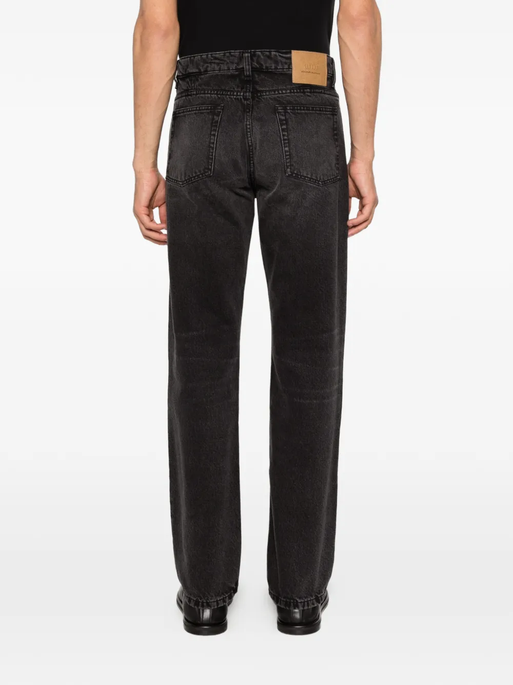 AMI Paris Straight denim jeans Zwart
