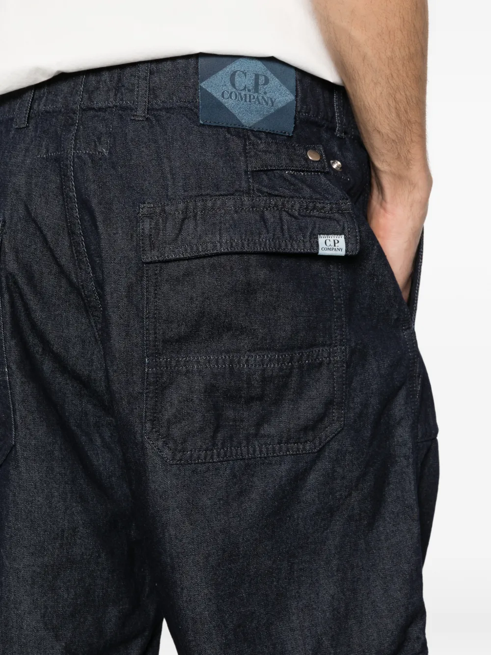 C.P. Company 3 1 denim shorts Blauw