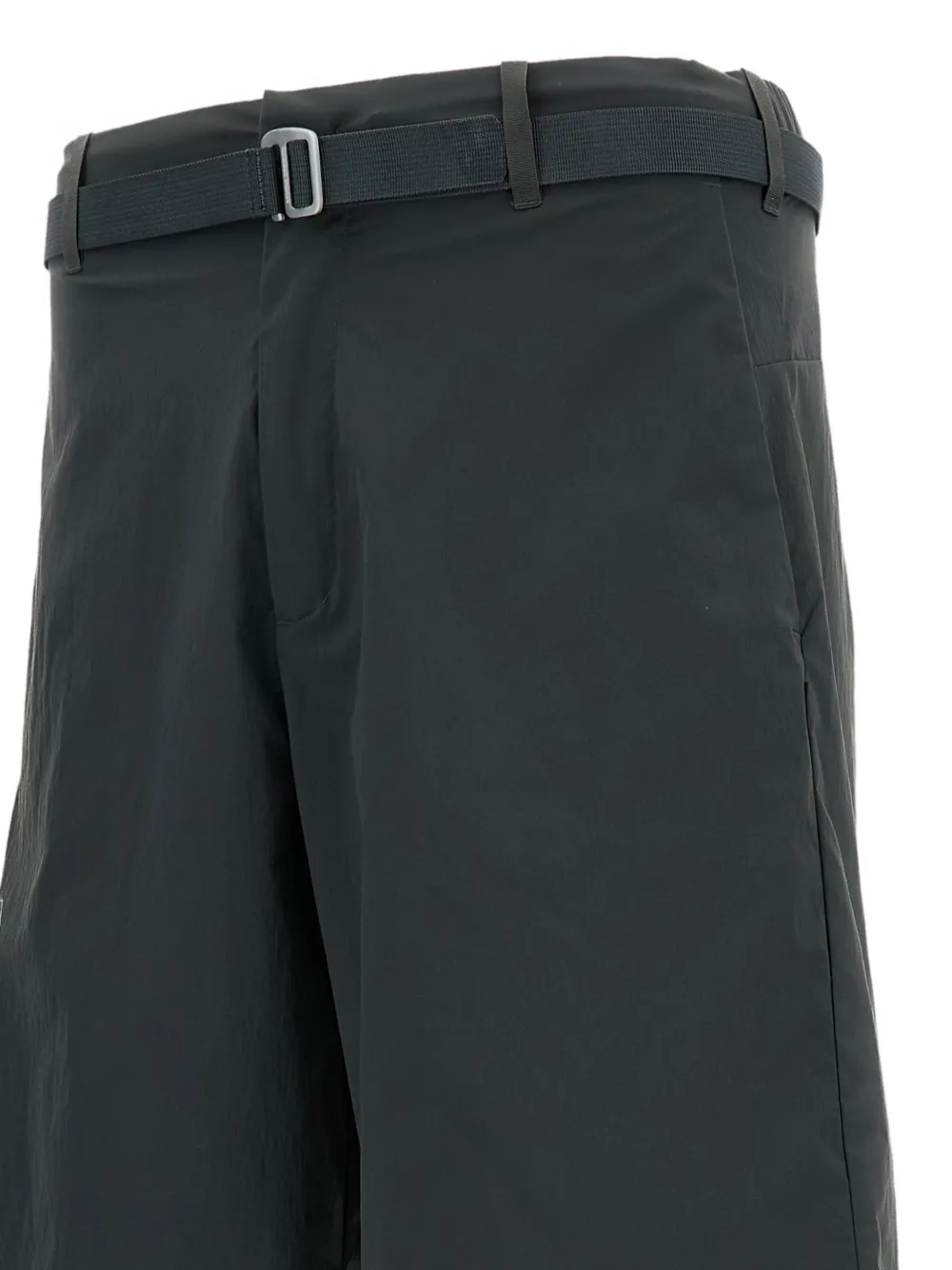  Pas Normal Studios Off-race Logo Belt Shorts - Grey 