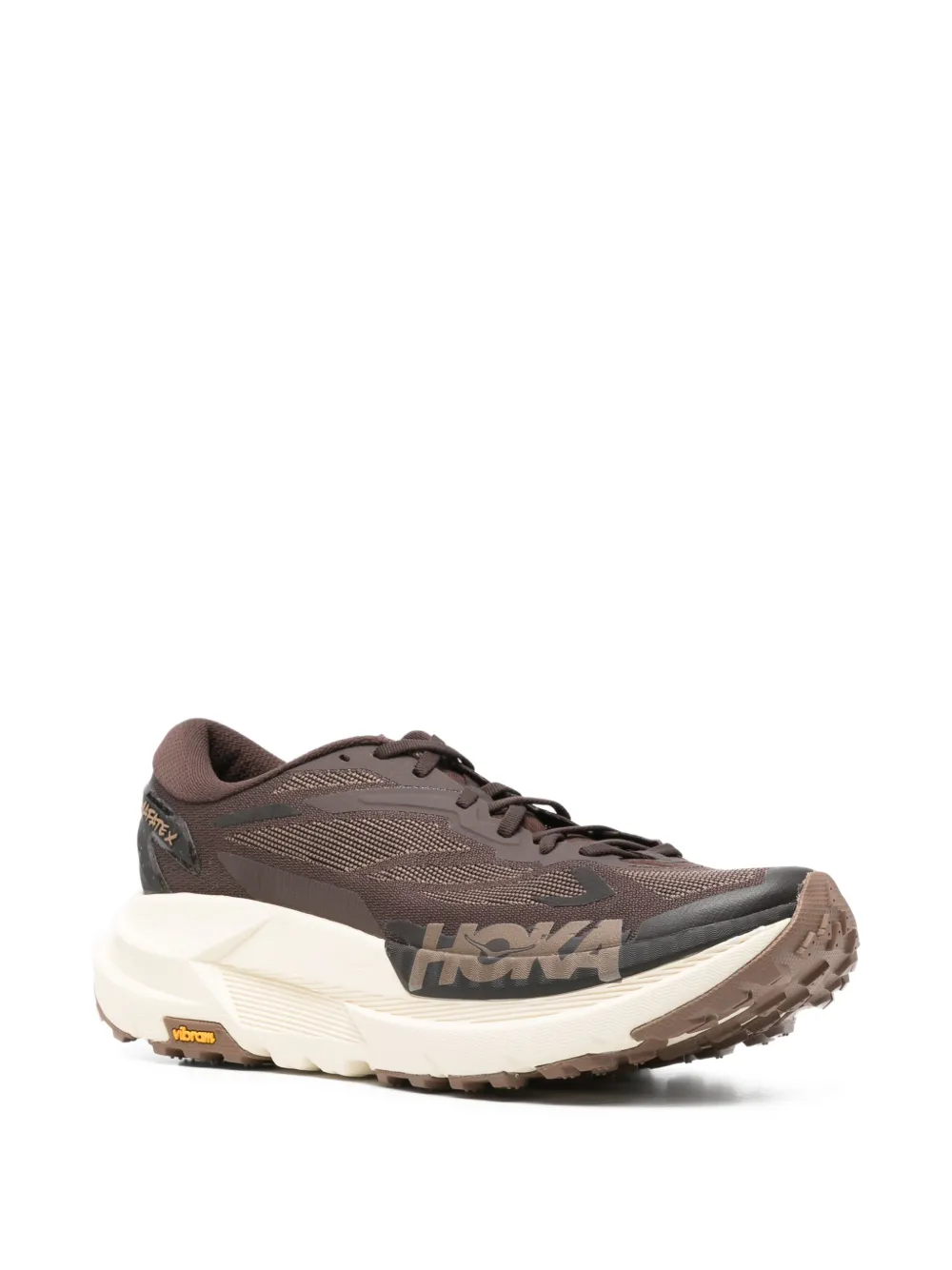 HOKA Mafate X sneakers met logo Bruin