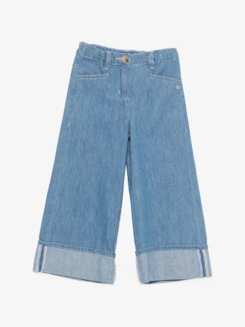 Ermanno Scervino Junior Calça com placa de logo