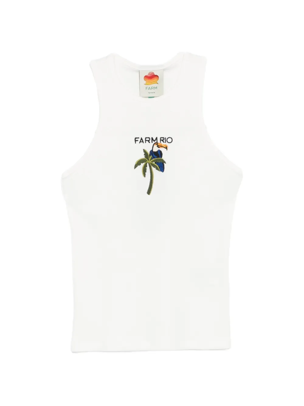 FARM Rio embroidered tank top - Bianco