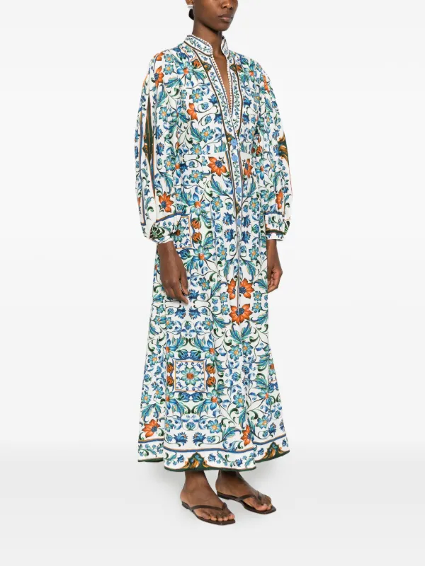 FARM Rio floral-print Maxi Dress | White | FARFETCH AO