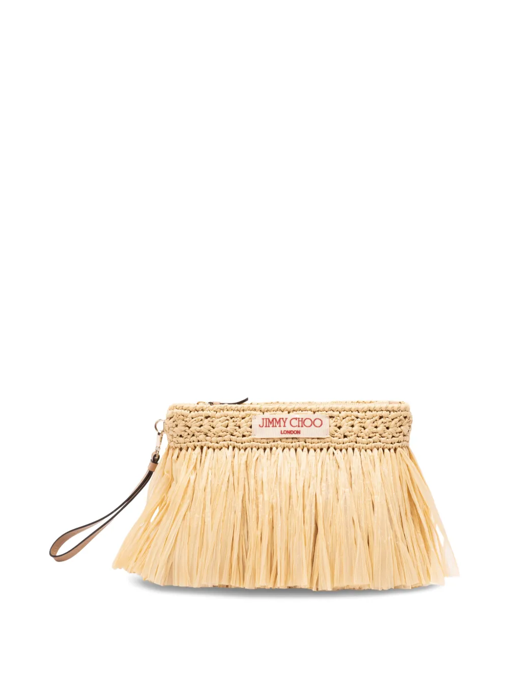 Jimmy Choo fringed zipped pouch - Toni neutri