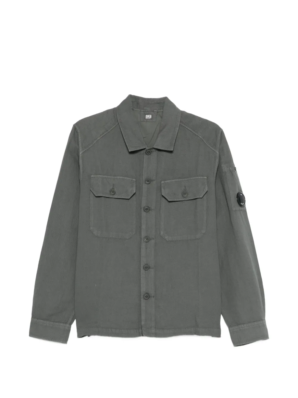 C.P. Company buttoned flap-pocket cotton shirt - Grigio