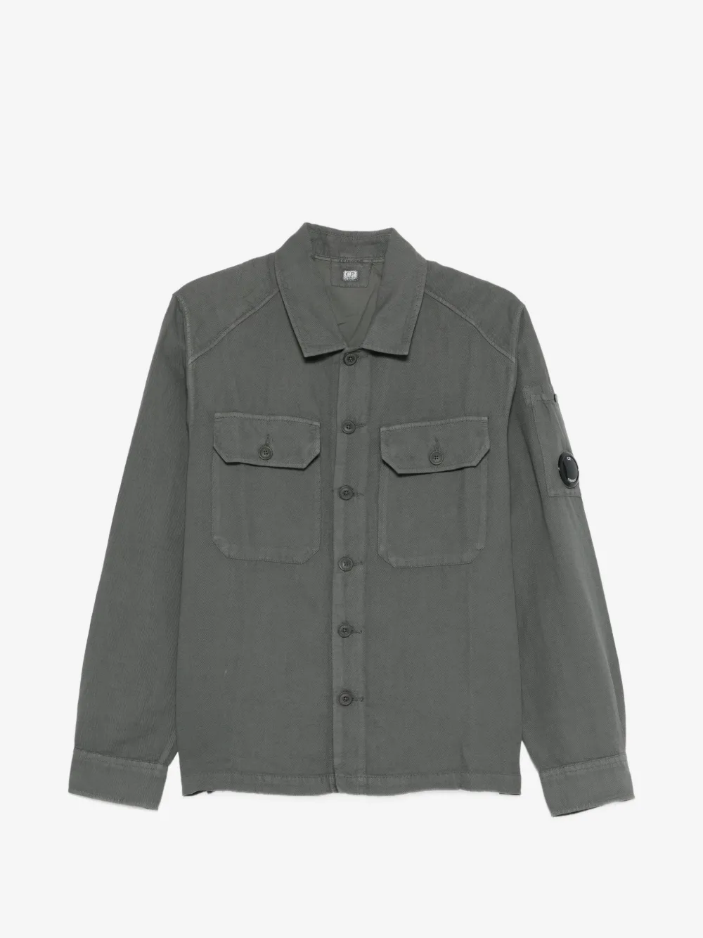 C.P. Company buttoned flap-pocket cotton shirt | Grey | Image 1