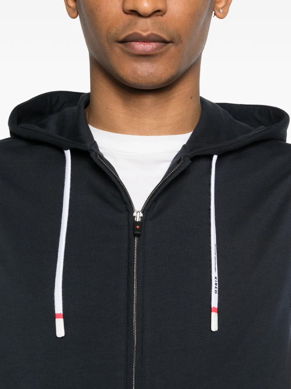 Kired Mouwloze hoodie met rits Blauw