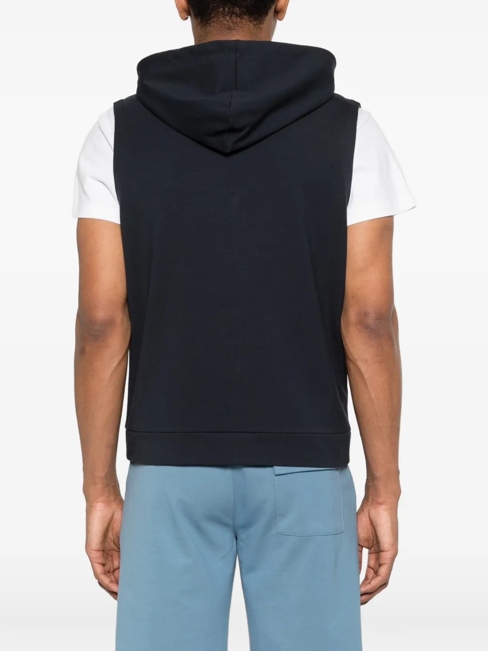 Kired Mouwloze hoodie met rits Blauw