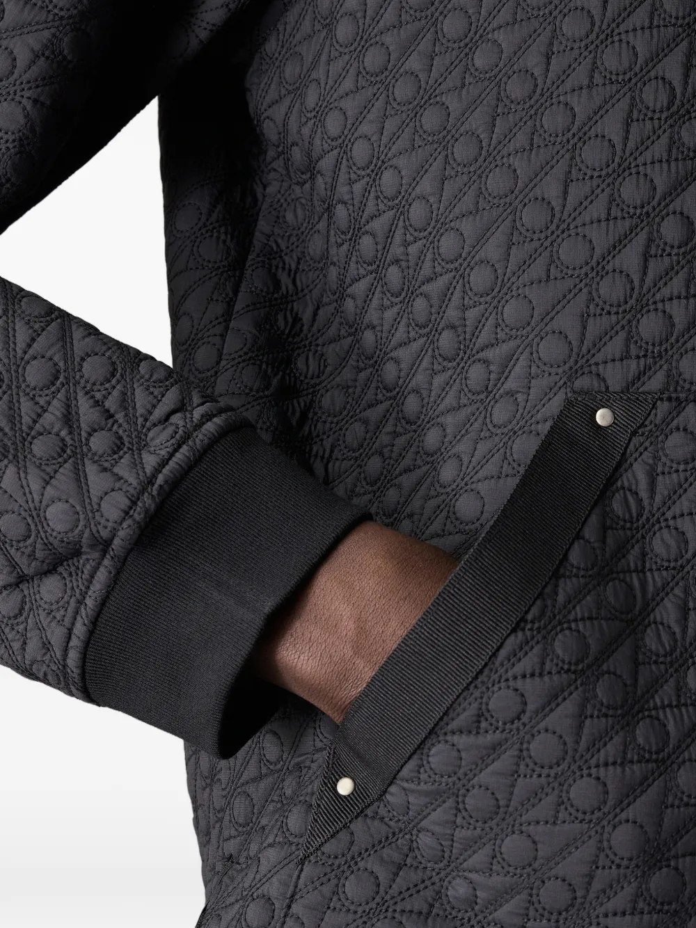 Moose Knuckles Transit bomberjack met monogram Grijs