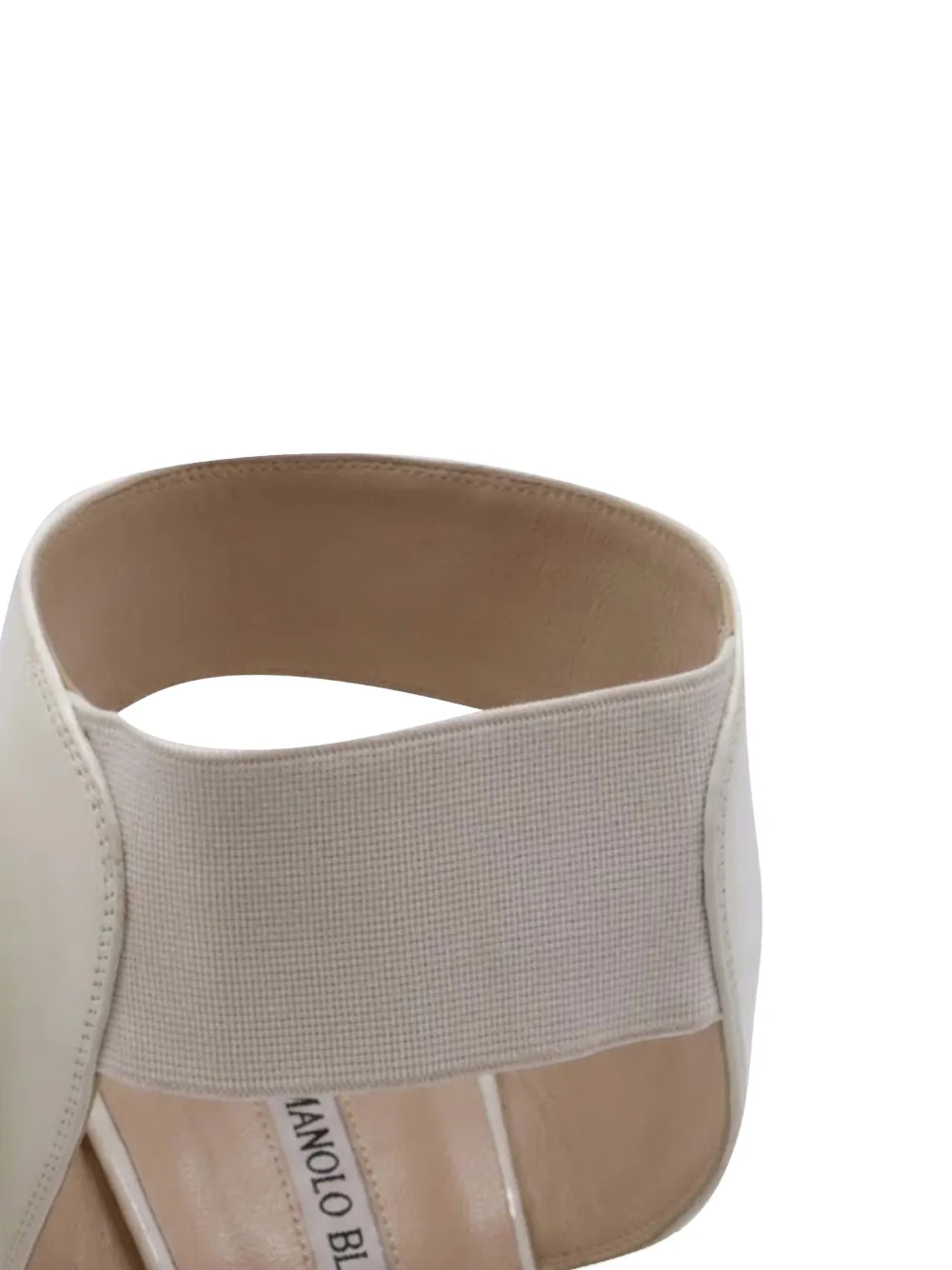 Elasticated-Strap Leather Sandals