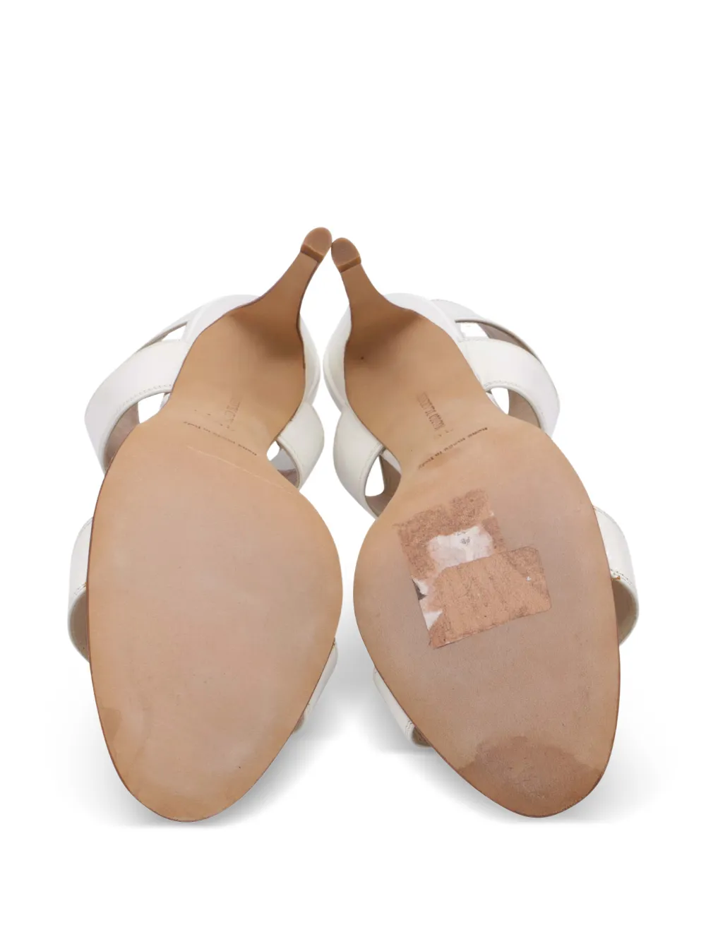 Elasticated-Strap Leather Sandals